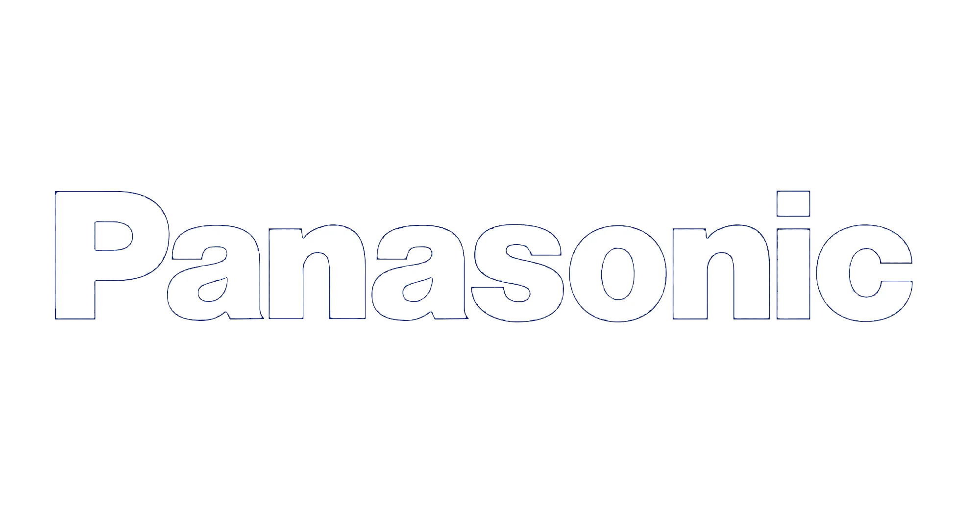The panasonic logo on a black background.